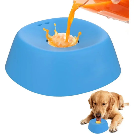 Anti-Slip Lick Bowl for Liquid Treats — Bone Broth & Yogurt Slow Feeder
