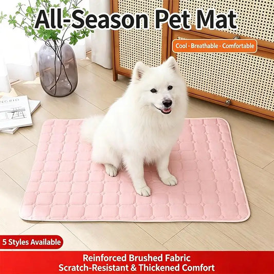 Quilted All-Season Pet Mat — Moisture-Proof Resting Cushion for Dogs & Cats