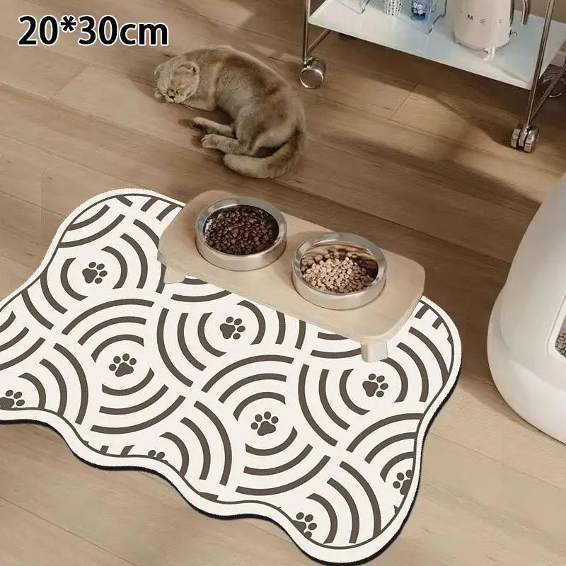 Absorbent Waterproof Pet Feeding Mat — Anti-Slip Placemat for Bowls