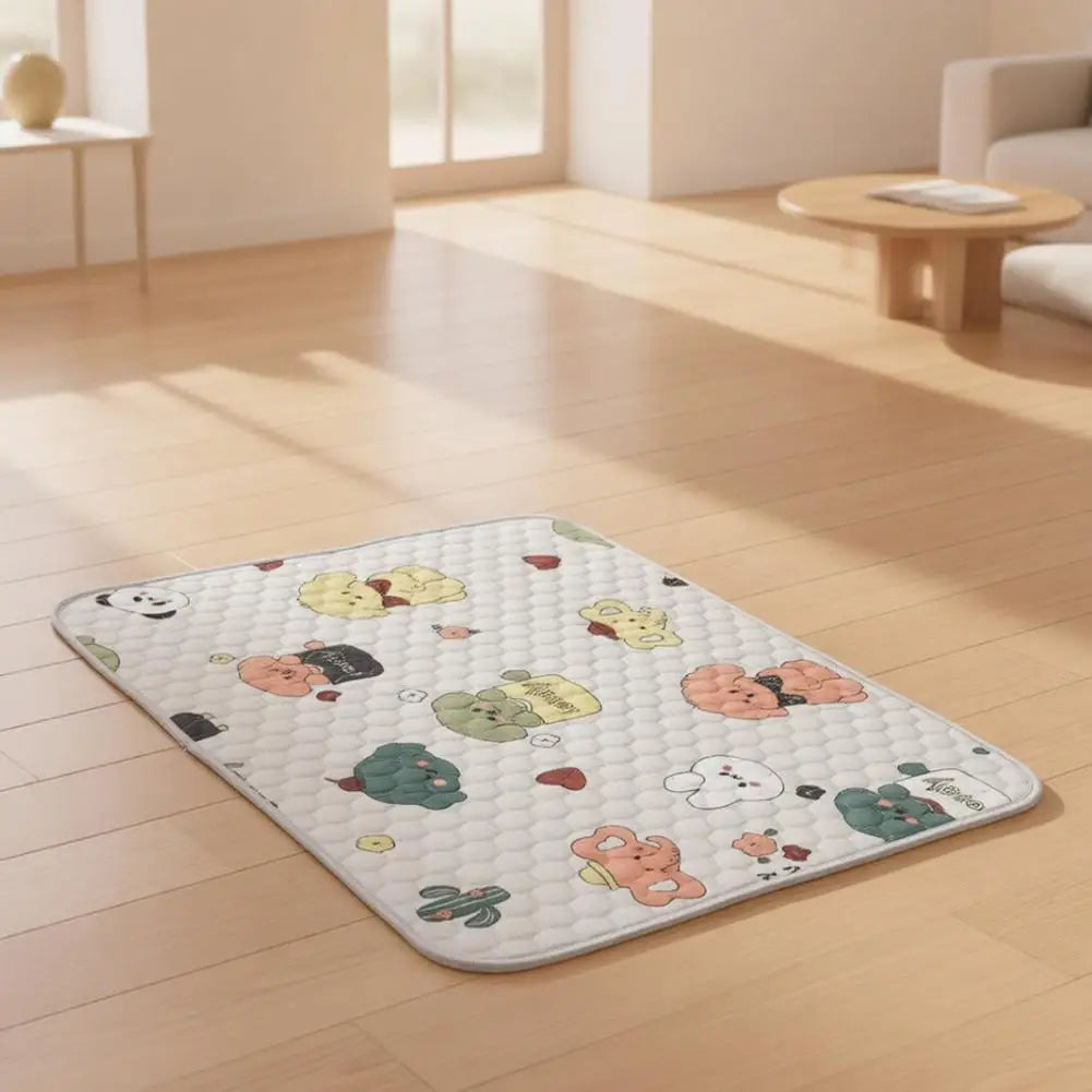 Self-Cooling Ice Silk Pet Mat — Summer Cooling Blanket for Dogs & Cats