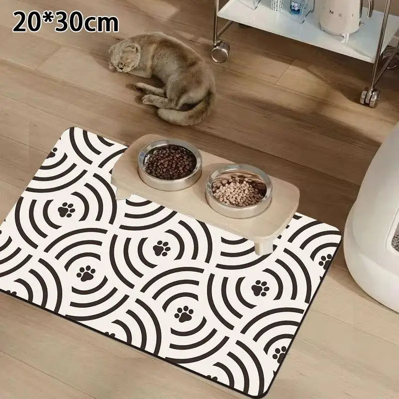 Absorbent Waterproof Pet Feeding Mat — Anti-Slip Placemat for Bowls