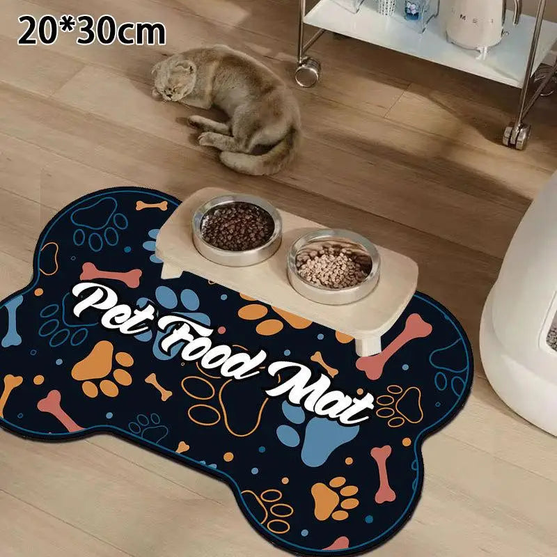 Absorbent Waterproof Pet Feeding Mat — Anti-Slip Placemat for Bowls