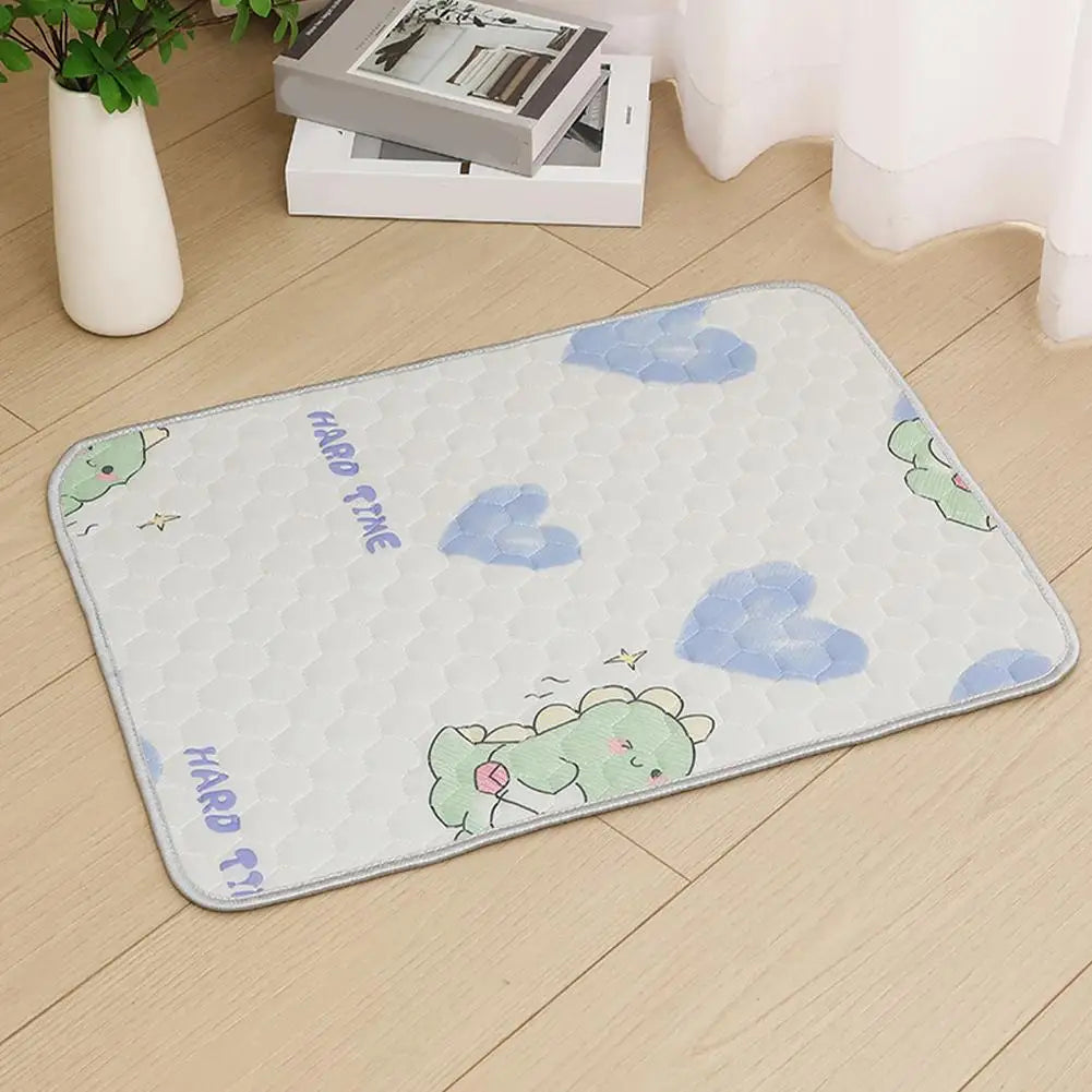 Self-Cooling Ice Silk Pet Mat — Summer Cooling Blanket for Dogs & Cats