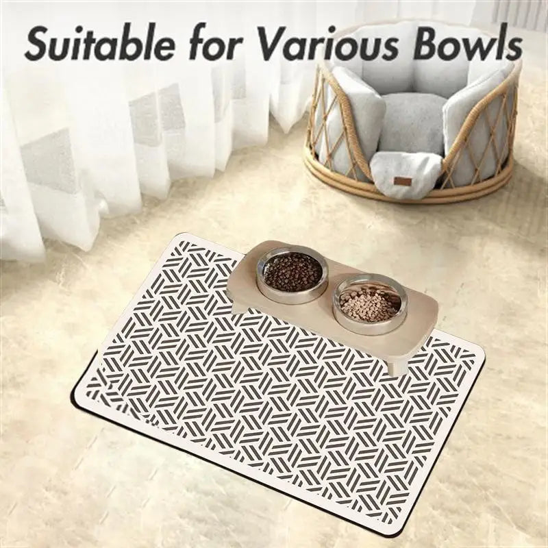 Absorbent Waterproof Pet Feeding Mat — Anti-Slip Placemat for Bowls
