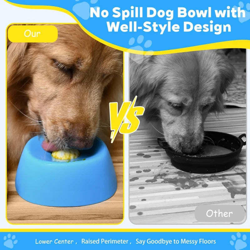 Anti-Slip Lick Bowl for Liquid Treats — Bone Broth & Yogurt Slow Feeder