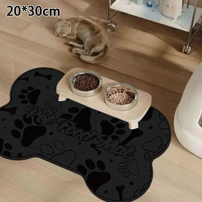 Absorbent Waterproof Pet Feeding Mat — Anti-Slip Placemat for Bowls