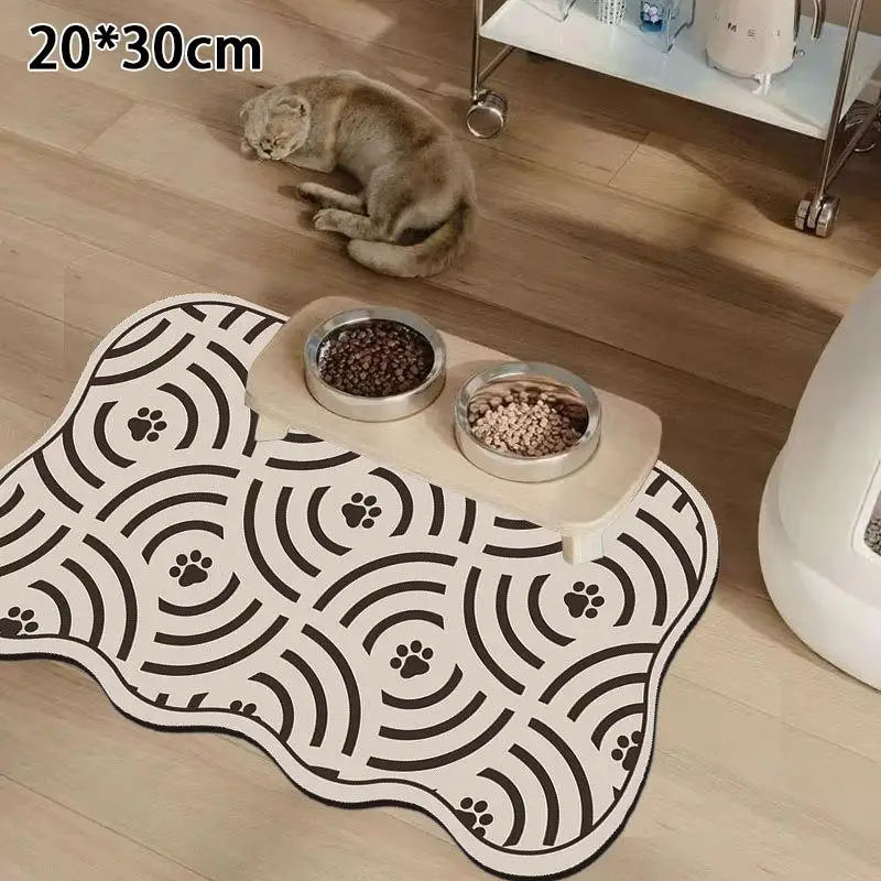 Absorbent Waterproof Pet Feeding Mat — Anti-Slip Placemat for Bowls