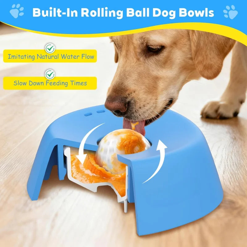 Anti-Slip Lick Bowl for Liquid Treats — Bone Broth & Yogurt Slow Feeder