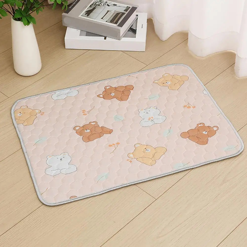 Self-Cooling Ice Silk Pet Mat — Summer Cooling Blanket for Dogs & Cats