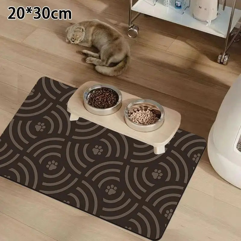 Absorbent Waterproof Pet Feeding Mat — Anti-Slip Placemat for Bowls