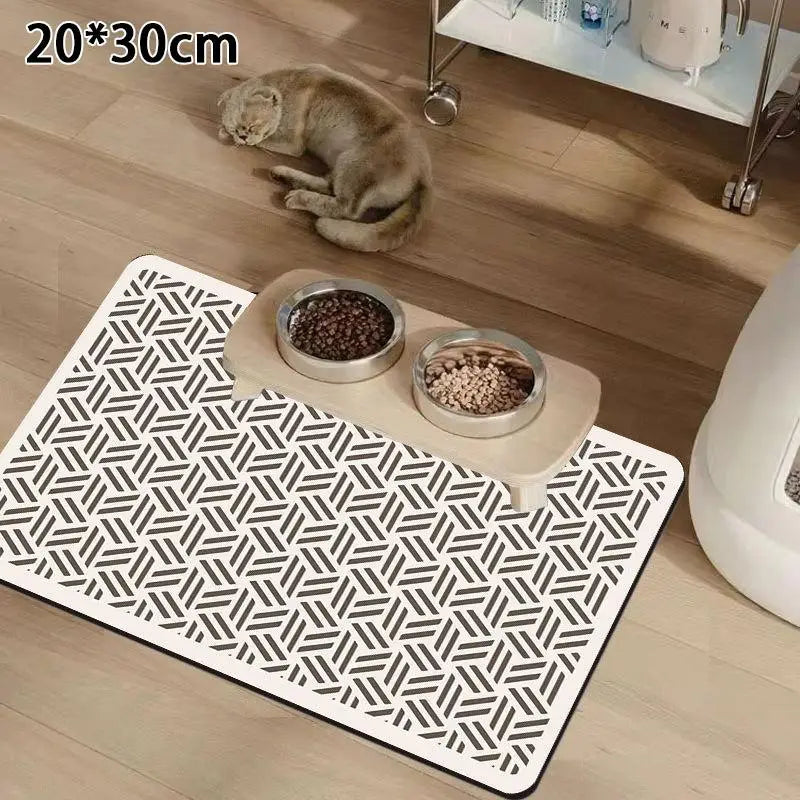 Absorbent Waterproof Pet Feeding Mat — Anti-Slip Placemat for Bowls