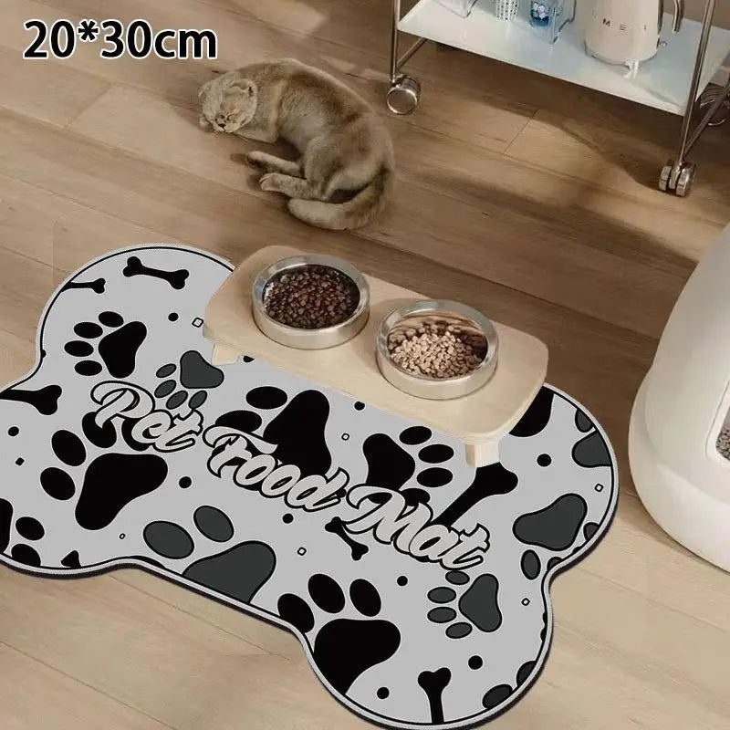 Absorbent Waterproof Pet Feeding Mat — Anti-Slip Placemat for Bowls