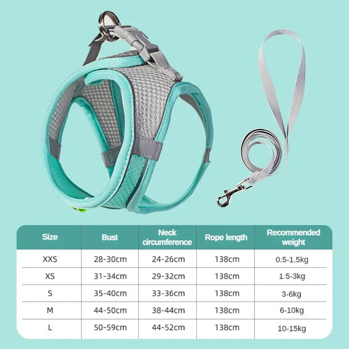 No-Pull Reflective Puppy Harness & Leash Set