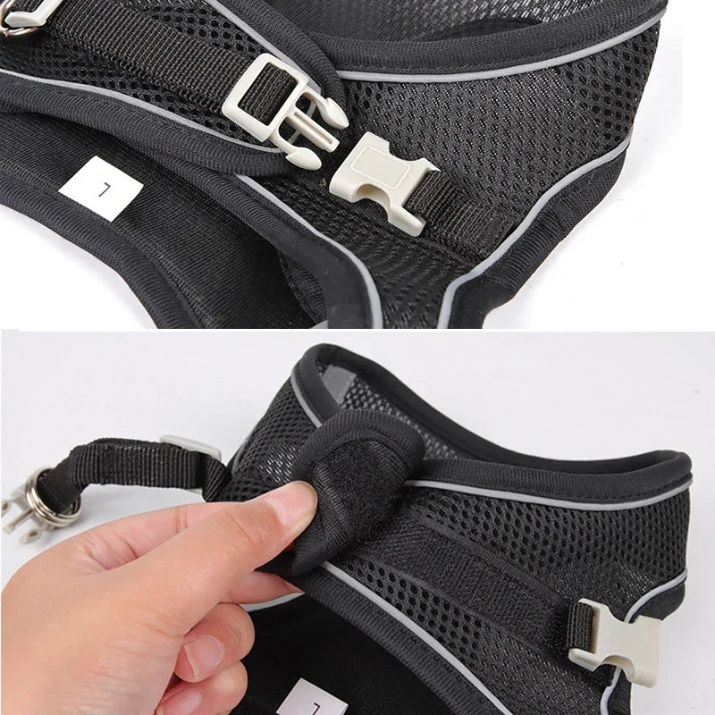 No-Pull Reflective Puppy Harness & Leash Set