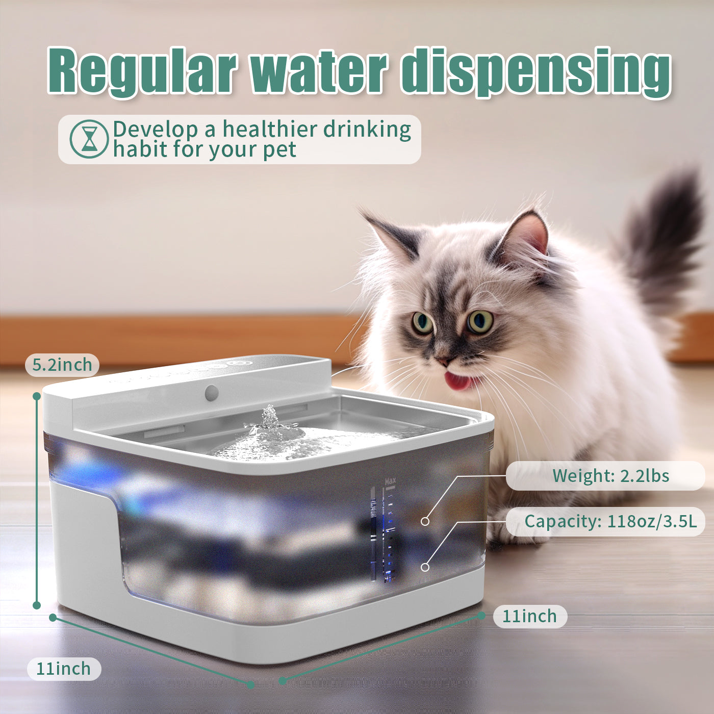 Automatic Filtered Pet Water Dispenser — Fresh Flowing Water for Cats & Dogs