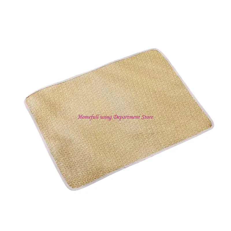 Breathable Rattan Weave Cooling Mat — Passive Cooling Pad for Dogs & Cats