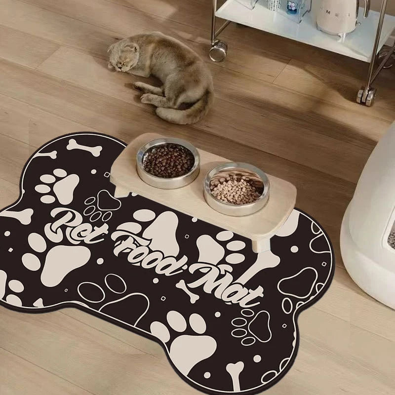 Absorbent Waterproof Pet Feeding Mat — Anti-Slip Placemat for Bowls