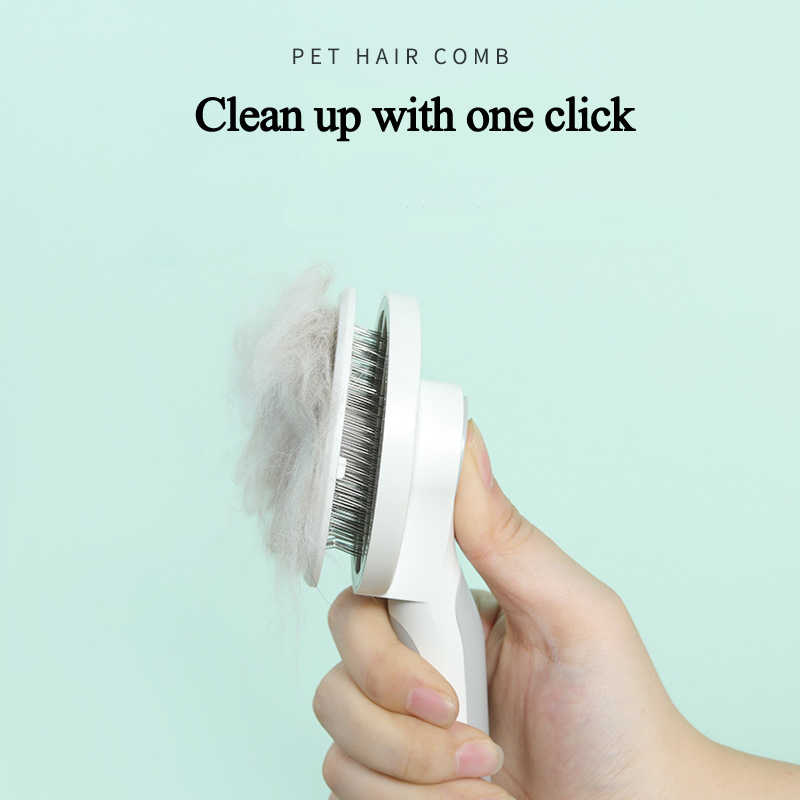 Self-Cleaning Massage Grooming Comb — Deshedding Brush for Cats & Dogs