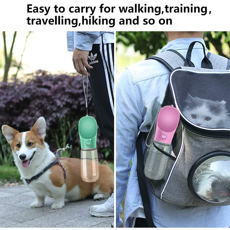 Portable Pet Water Bottle & Bowl — On-the-Go Travel Dispenser