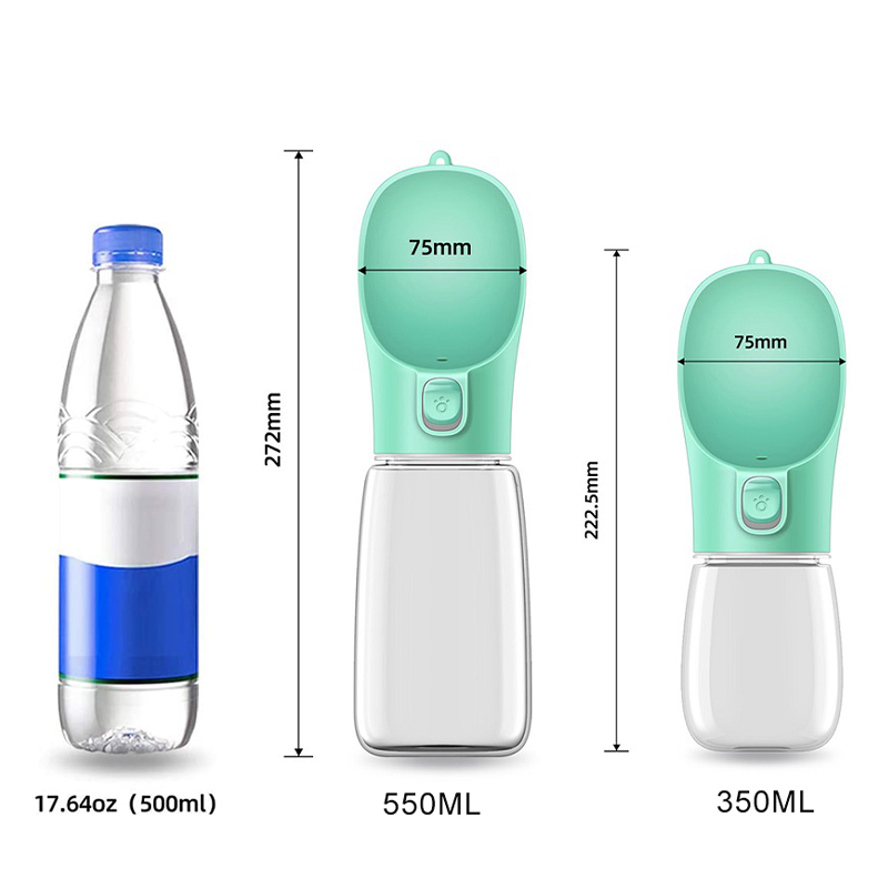 Portable Pet Water Bottle & Bowl — On-the-Go Travel Dispenser