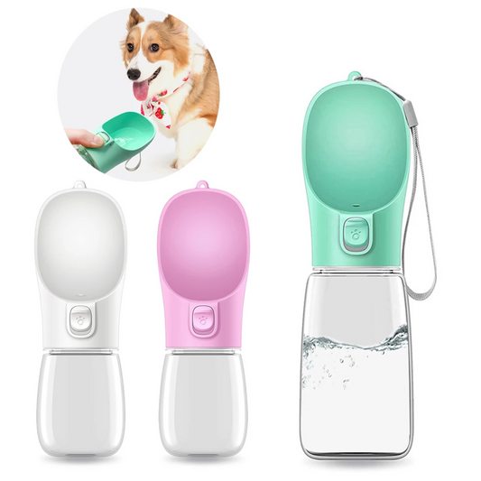 Portable Pet Water Bottle & Bowl — On-the-Go Travel Dispenser