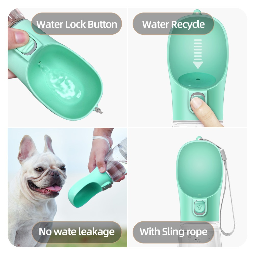 Portable Pet Water Bottle & Bowl — On-the-Go Travel Dispenser