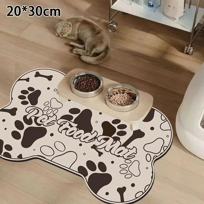Absorbent Waterproof Pet Feeding Mat — Anti-Slip Placemat for Bowls