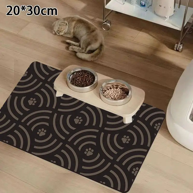Absorbent Waterproof Pet Feeding Mat — Anti-Slip Placemat for Bowls