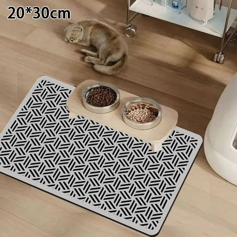 Absorbent Waterproof Pet Feeding Mat — Anti-Slip Placemat for Bowls